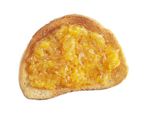 Fried bread with tangerine jam