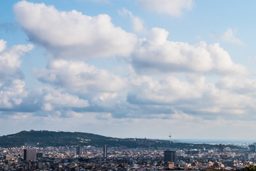 Fototapeta na wymiar Vue panoramique sur Barcelone, Espagne