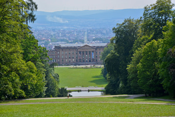Obraz premium Schloss Wilhelmshöhe, Bergpark Wilhelmshöhe, Kassel, Hessen Deutschland