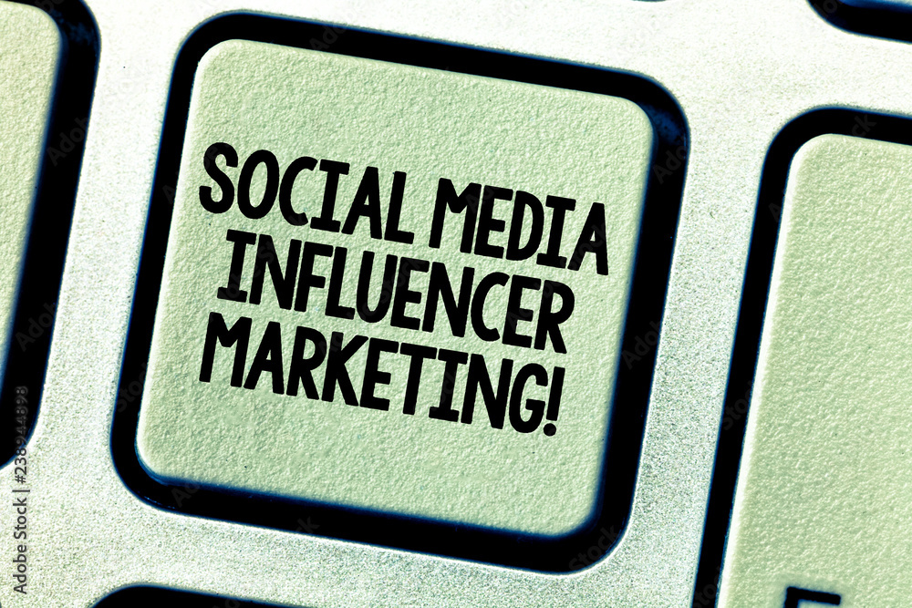 Aufkleber conceptual hand writing showing social media influencer marketing. business photo showcasing blogger
