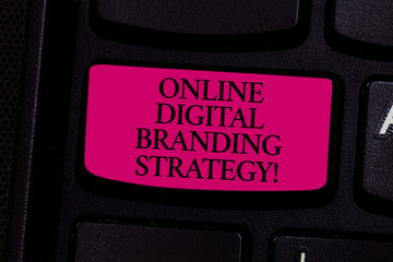 Handwriting text writing Online Digital Branding Strategy. Concept meaning Marketing advertising...