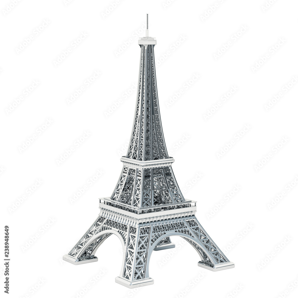 Poster the eiffel tower, 3d rendering