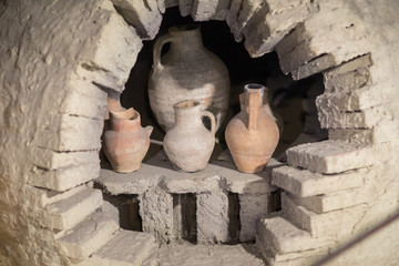 ancient clay jugs