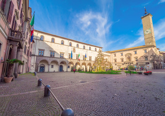 Viterbo (Italy) - A sunday morning in the medieval city of the Lazio region, ancient district named...