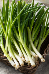 Raw Organic Green Onions