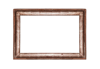 Old frame isolated on white.