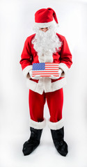 Santa and Flag