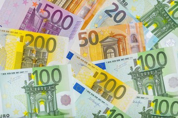 Background of euro Money . Euro cash background.