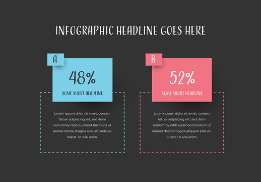 Infographic Layout with Blue and Red Accents
