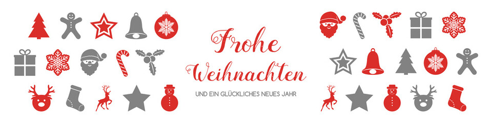 Frohe Weihnachten - translated from german to as Merry Christmas. Vector.