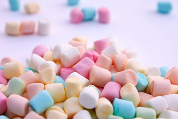 Mini colourful marshmallows