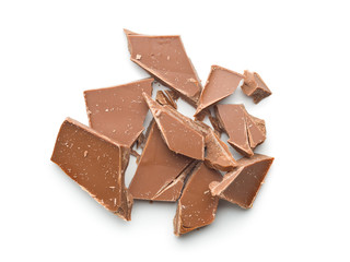 Crushed dark chocolate.