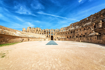 Amphitheater of El Jem - obrazy, fototapety, plakaty
