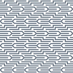 Geometric abstract seamless pattern. Linear motif background. Monochrome decoration design