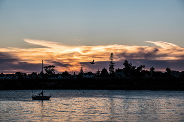 Naklejka premium Sun set from Santa Cruz Wharf_2 of 5