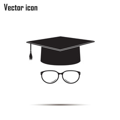 Graduation cap vector icon