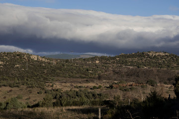 Fototapeta na wymiar Landscape of mountains on the outskirts of Madrid (La Cabrera)