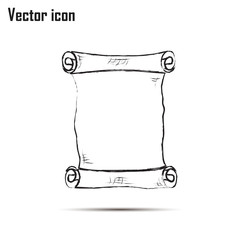ncient parchment sheet of paper  Line icon