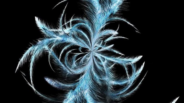 Animation of the spread of ice frost from the center of the screen