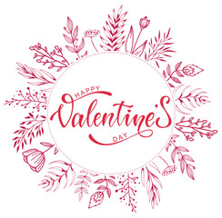 Obraz premium Cute Valentines day poster, banner, print design