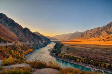 Katun river in the Mountains of Altai