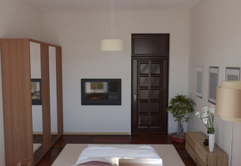 interior visualization, 3D illustration