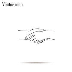Handshake Icon Vector. Line icon