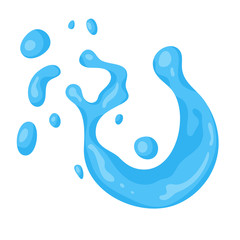 Water splash. Vector cartoon illustration 