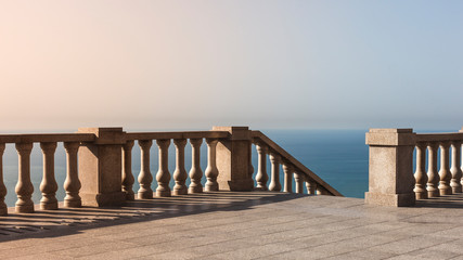marble railing with sea view