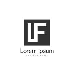 Initial Letter IF Logo Template Design. Minimalist letter logo design