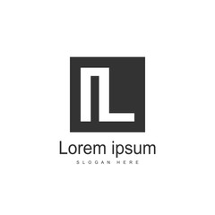 Initial Letter IL Logo Template Design. Minimalist letter logo design - obrazy, fototapety, plakaty