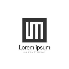 Initial Letter IM Logo Template Design. Minimalist letter logo design