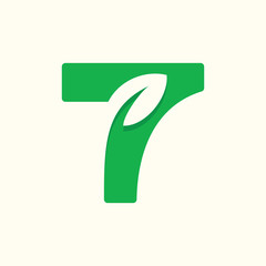 Letter T Eco set logo