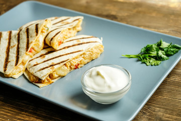 Quesadilla with chicken