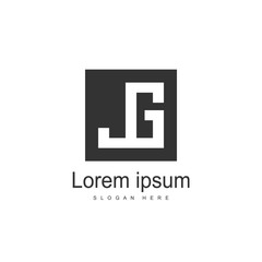 Initial Letter JG Logo template design. Minimalist letter logo