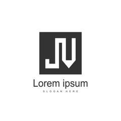 Fototapeta premium Initial Letter JV Logo template design. Minimalist letter logo
