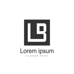 Initial Letter LB Logo template design. Minimalist letter logo