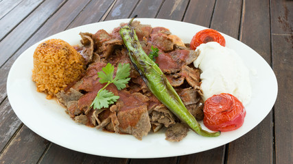 Turkish cuisine on plate