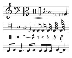 Music notes for decoration design