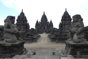 Fototapeta na wymiar Buddhist Temple of Candi Sewu on Java, Indonesia