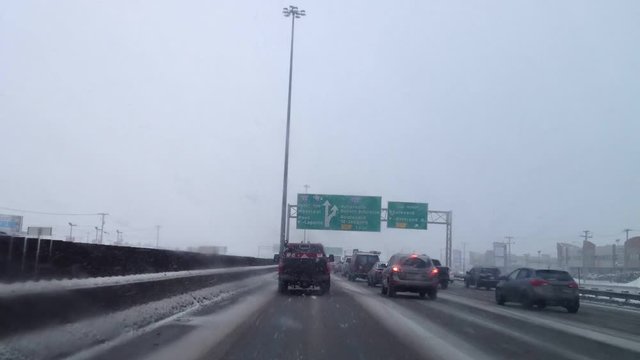 route en hiver