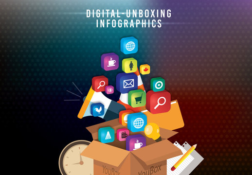 App Icons Infographic Layout