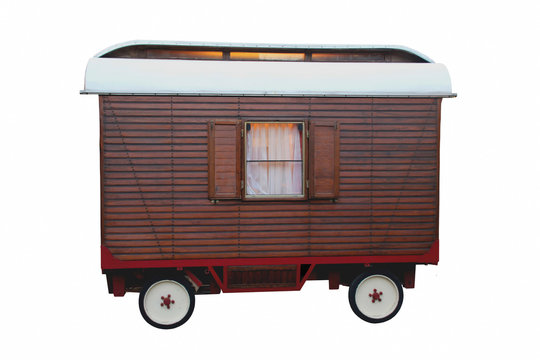 Zirkuswagen freigestellt