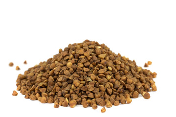 Buckwheat seeds isolated.