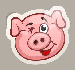 Ha pig sticker