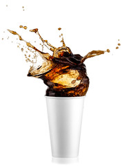 Coffee up from a paper cup