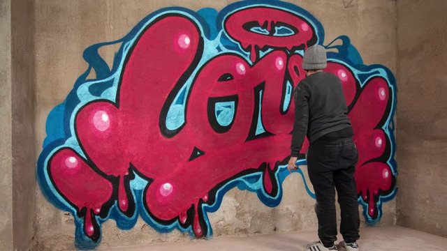 graffiti artist love urban wall tag