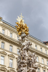 Fototapeta na wymiar Plague Column in Vienna, Austria