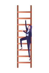 businesswoman with stair avatar character