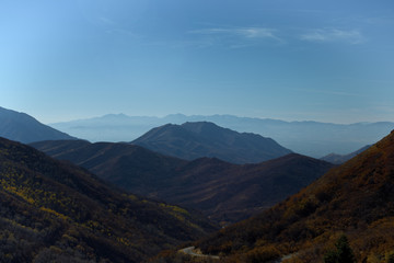 Obraz na płótnie Canvas misty mountain top 